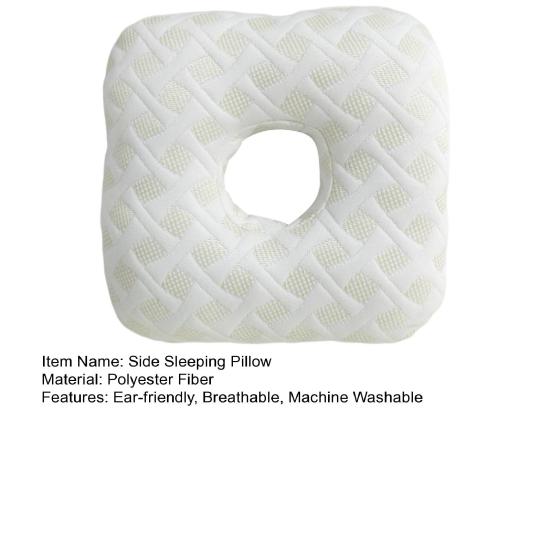 Подушка для восстановления после пирсинга уха Подушка для сна на боку с отверстием для уха Эргономичная подушка, которую можно стирать в машине, для облегчения боли в ухе Нодулярный хондрит