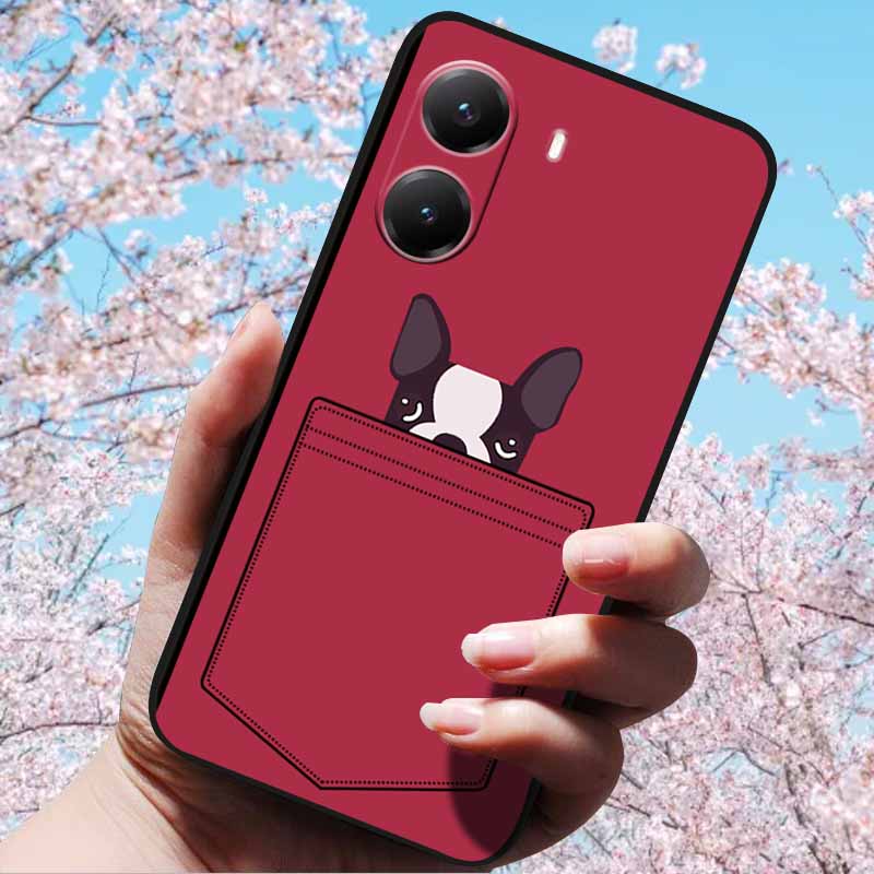 Для Xiaomi Poco X7 Pro 3D Рельефный Цветок Тиснение Мягкий Силиконовый Чехол Мультяшная Расписная Задняя Крышка для Poco X7 Pro с 3D Рельефным Чехлом