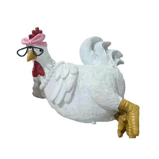 Доброе утро, фигурка курицы, смола, сидящая лежащая курица, статуя, скульптура для дома, офиса, настольная книжная полка, украшение, украшение, фестиваль, подарок