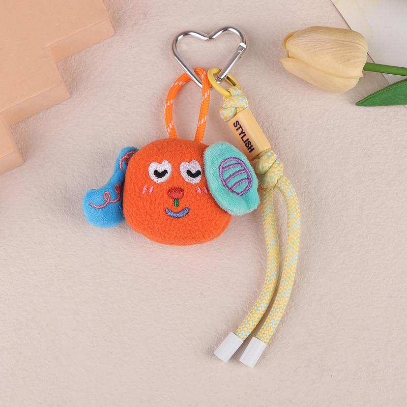 Кавайный брелок для ключей с куклой животного, милый мультяшный брелок с плюшевыми куклами, красочное плетеное веревочное кольцо для ключей, подвеска для сумки, подарки для пары