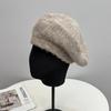 Берет женский осенне-зимний кашемировый вязаный большой окружности головы ленивый ветер облака литературный и художественный тепло художник шляпа тренд