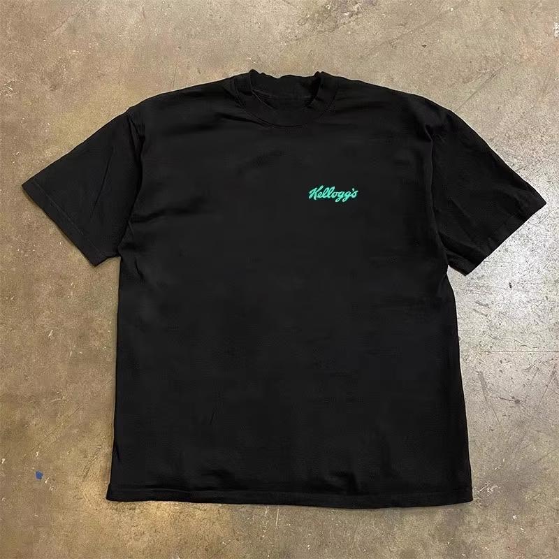 Летняя Базовая Хлопковая Унисекс Футболка Модная Принтованная Мягкая Дышащая С Круглым Вырезом Модная Мужская и Женская Футболка футболки