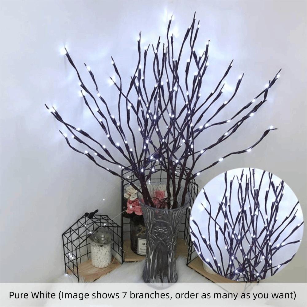 LED Simulated Tree Branch Light Battery Operated 20LEDs Fairy Lights Bendable Willow Branches for Christmas Home Bedroom Decor