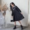Girl Preppy Style Long Sleeve Dress Blouse Collar