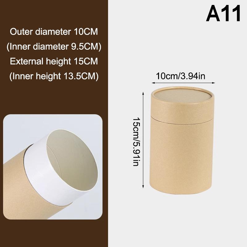 1 шт. Туба для упаковки флакона эфирного масла, коробка, крафт-картонные тубы, круглые крафт-бумажные контейнеры для карандашей, чайница, кофе
