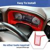Red Dashboard Instrument Cluster Trim Cover For 2014–2017 Truck Interior Enhancement