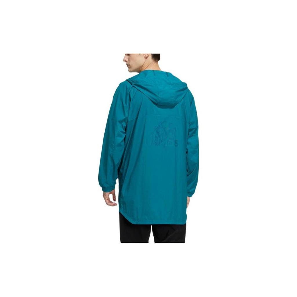 Adidas Jackets Men's Cyan Hooded Moderate Other HE9926