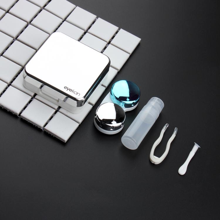 High Quality Reflective Cover Contact Lens Kit Case with Mirror
