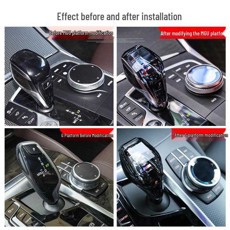 Compatible for BMW 5 Series: Crystal Gear Shift and Rotary Knob for 525li, 530li, 535le Models.