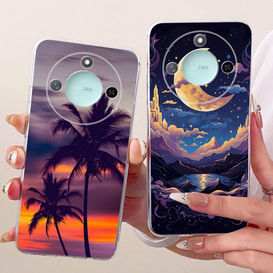 6.8" Case For Honor X9c Smart 5G Cover Cool Fashion Dragon Lion Wolf Cartoon Soft Silicone Phone Cases For HonorX9c Smart Bumper