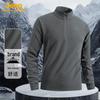JEEP Men's High-Collar Half-Zip Long Sleeve T-Shirt