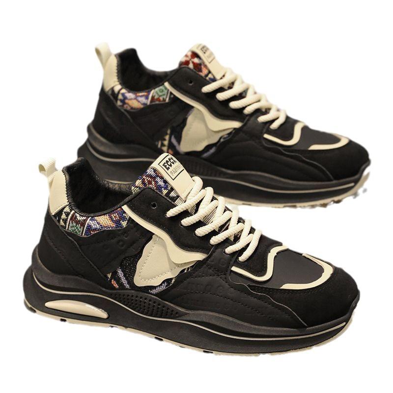 Men's Shoes Autumn and Winter New Trendy Soft Sole Sports Casual Shoes for Men's Thick Sole Heightened Dad Shoes for Men