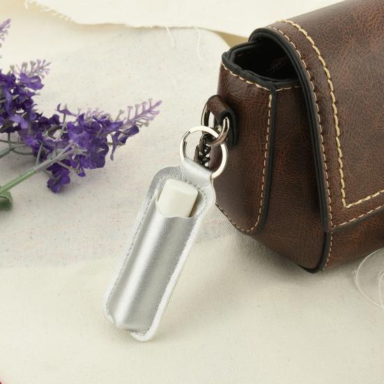 Lipstick Storage Bag Small Portable Lip Balm Bag with Keychain Convenient Lipstick Carrying Case for Outdoor