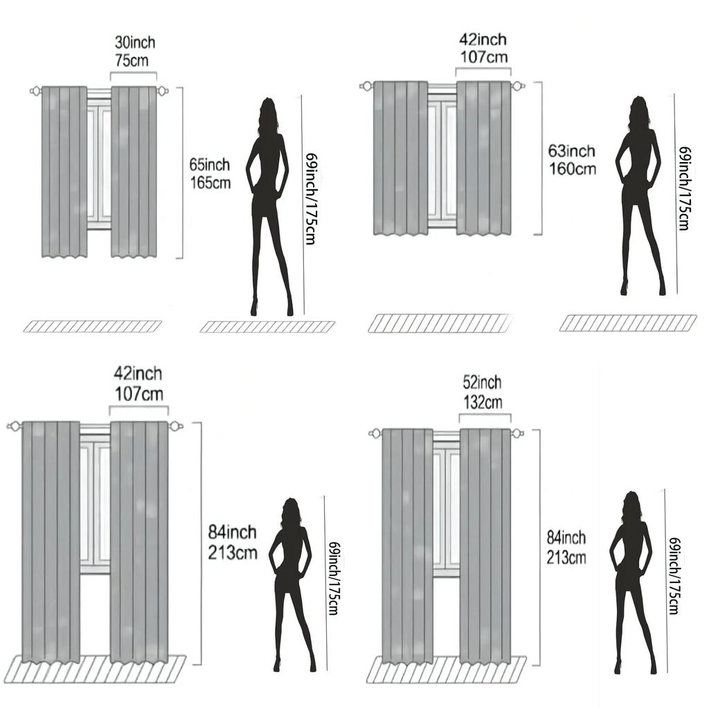 2 pieces - Christmas decoration Elk print curtain - Polyester - suitable for bedroom   living room   study   private space