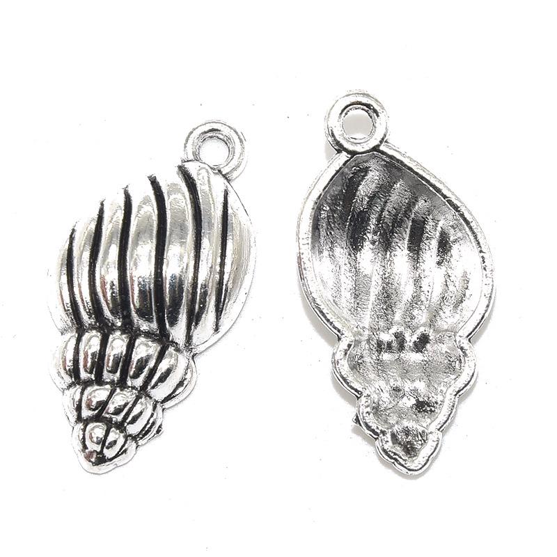 Набор из 18 самодельных украшений из сплава «Морская жизнь»: Подвески из ракушек и раковин для браслетов, ожерелий и серег