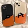 Забавный мультяшный чехол для телефона с парой для iPhone15 14 13 12 11 Pro Max Mini Plus X XR XS Симпатичные угольные шарики противоударный мягкий силиконовый чехол