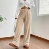 Autumn Winter Women's Solid Color Fleece Loungewear Set, Soft Plush Drawstring Pants With Comfortable Relaxed Fit, Warm Sleepwear & Home Wear Pajamas