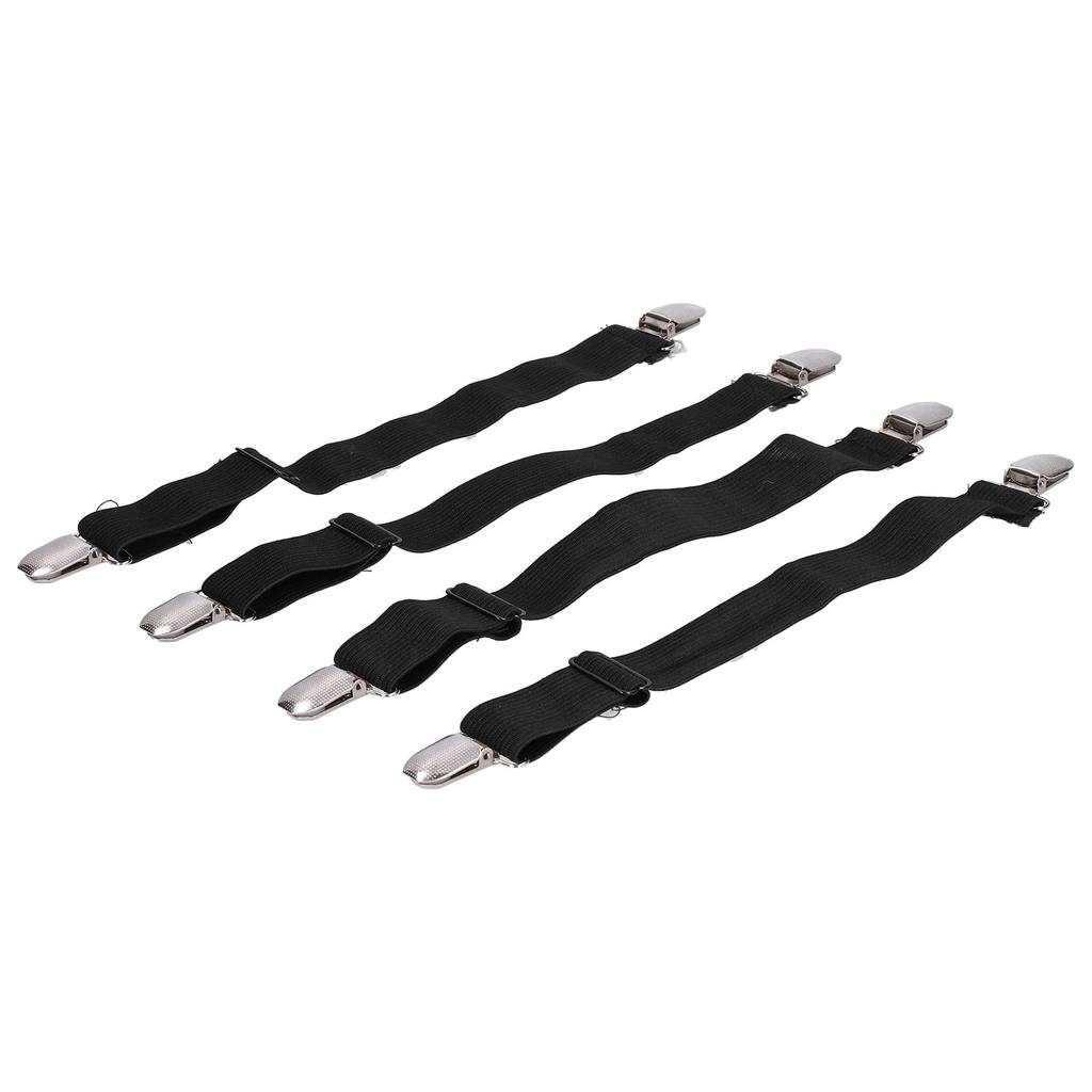 4Pcs Bed Sheet Fasteners Suspenders Elastic Sheet Band Straps Clips Holder
