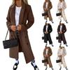 Women's Fashion Casual Woolen Solid Color Long Coat