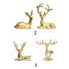 1 пара Статуэтки Лося Оленя Нордическое Украшение Художественная Фигурка Винтажное Золотое Рукоделие Настольное Украшение Фото Реквизит Домашний Подарок