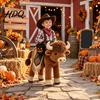 Детский костюм-накидка Шотландский Бизон Ролевые игры для детей Плюшевый Крупный рогатый скот Хэллоуин Косплей Одежда Наряд Вестерн Ковбойские вечеринки Фестиваль для малышей