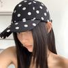 Soft Brim Polka Dot Baseball Cap Polyester Sun Hat Japanese Peaked Hat  Women