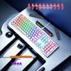 Ретро Панк Покрытая RGB Проводная Механическая Клавиатура и Мышь