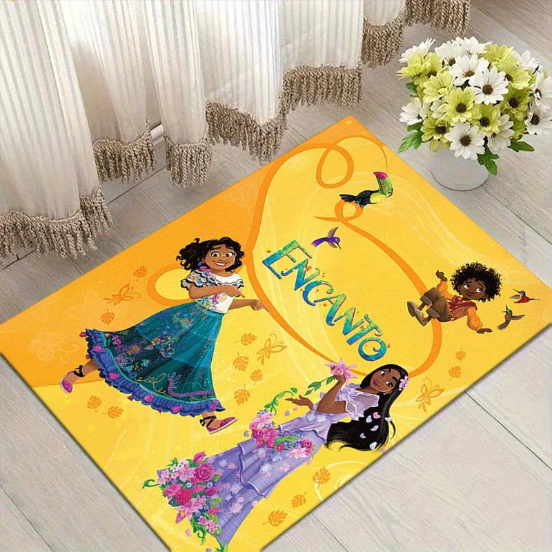 1pc Encanto Pattern Area Rug Soft Flannel Floor Mat for Living Room,Office,Bedroom and Carpet,Sofa Coffee Table Floor Mat