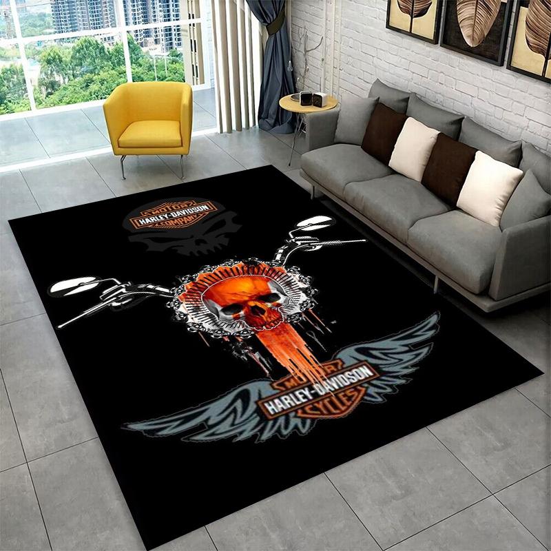 Ретро H-Harleys Racing Moto Нескользящий ковер для гостиной, спальни, игровой комнаты, мягкий коврик для пола, домашний декор, ковер для детской комнаты