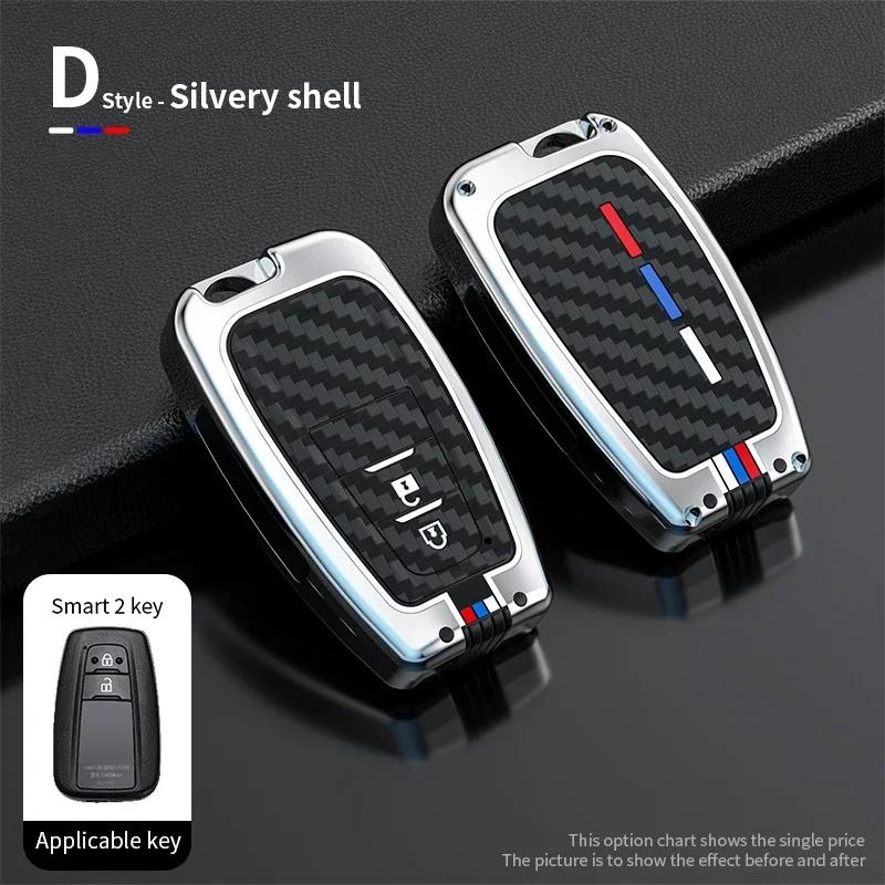 Zinc Alloy Smart Car Key Cover Car Key Case For Toyota CHR C-HR Prado WJSH7 Camry Avalon Prius Corolla RAV4 Avalon Car Accessories
