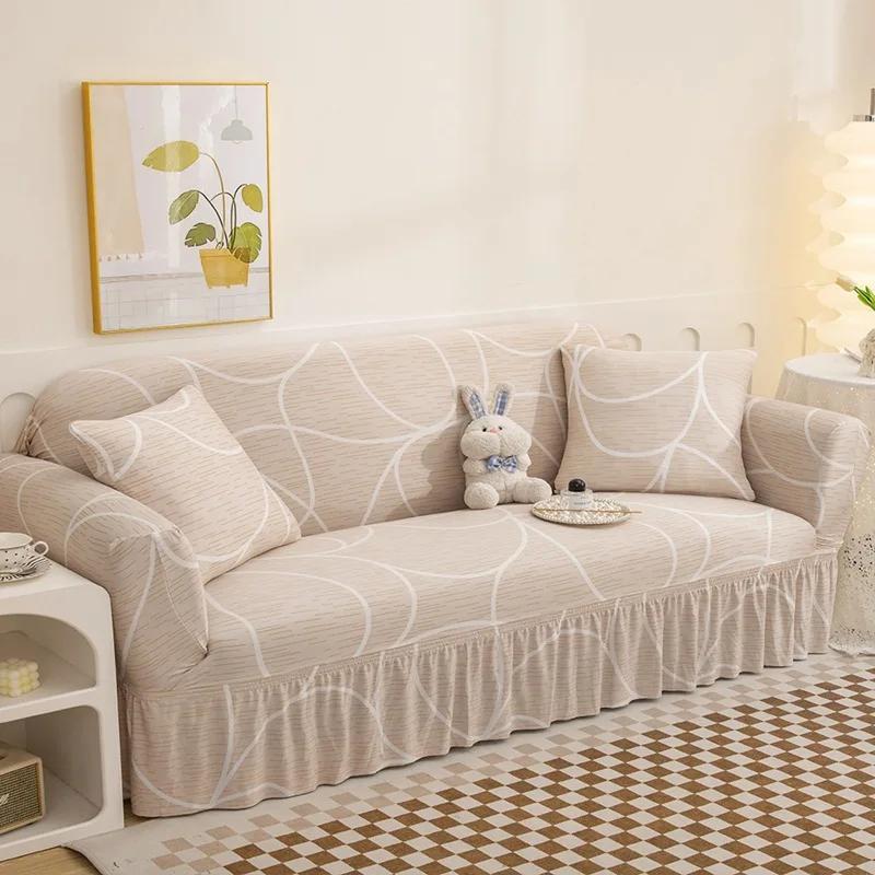 3 Pcs Set Stretch Floral Couch Cover Sofa Covers Furniture Protector for Dogs Corner Sofa Skirt 1/2/3/4 Seater Sofa Slipcovers