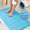 Хлопковые коврики с эффектом памяти, толстые коралловые бархатные полосатые коврики с медленным отскоком, нескользящий мягкий на ощупь коврик, быстросохнущая дверная подушка