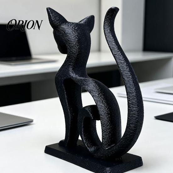 Декоративные домашние украшения Минималистичная 3D-печатная фигурка кошки, Орнамент-статуэтка животного, Креативное украшение для спальни Маленькая настольная скульптура для