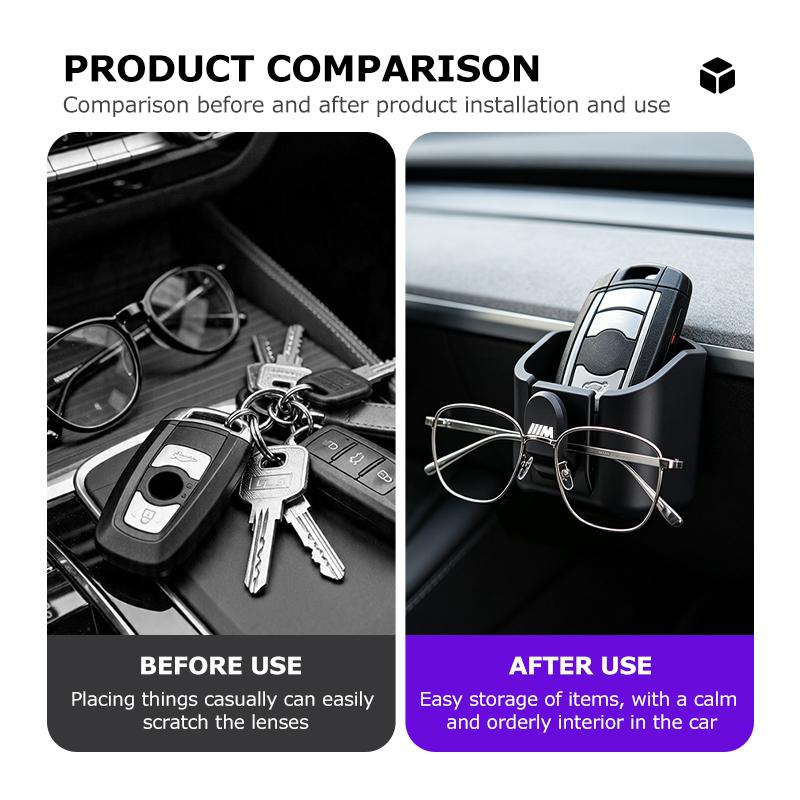 JFTX5 Car Center Console Multifunctional Glasses Remote Storage Box For BMW Performance M E87 E30 E46 E28 F35 G20 E93 F20 X3 X