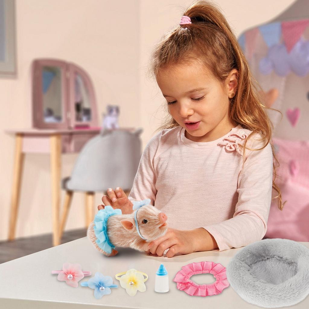 5-дюймовая силиконовая кукла-поросенок, игрушка, реборн, мини-кукла-поросенок, эластичный, реалистичный, мягкий, милый поросенок с одеждой, аксессуары для детей, подарок