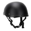 Motorcycle Low Profile Half Face Helmet Skull Cap Matte Black (M)