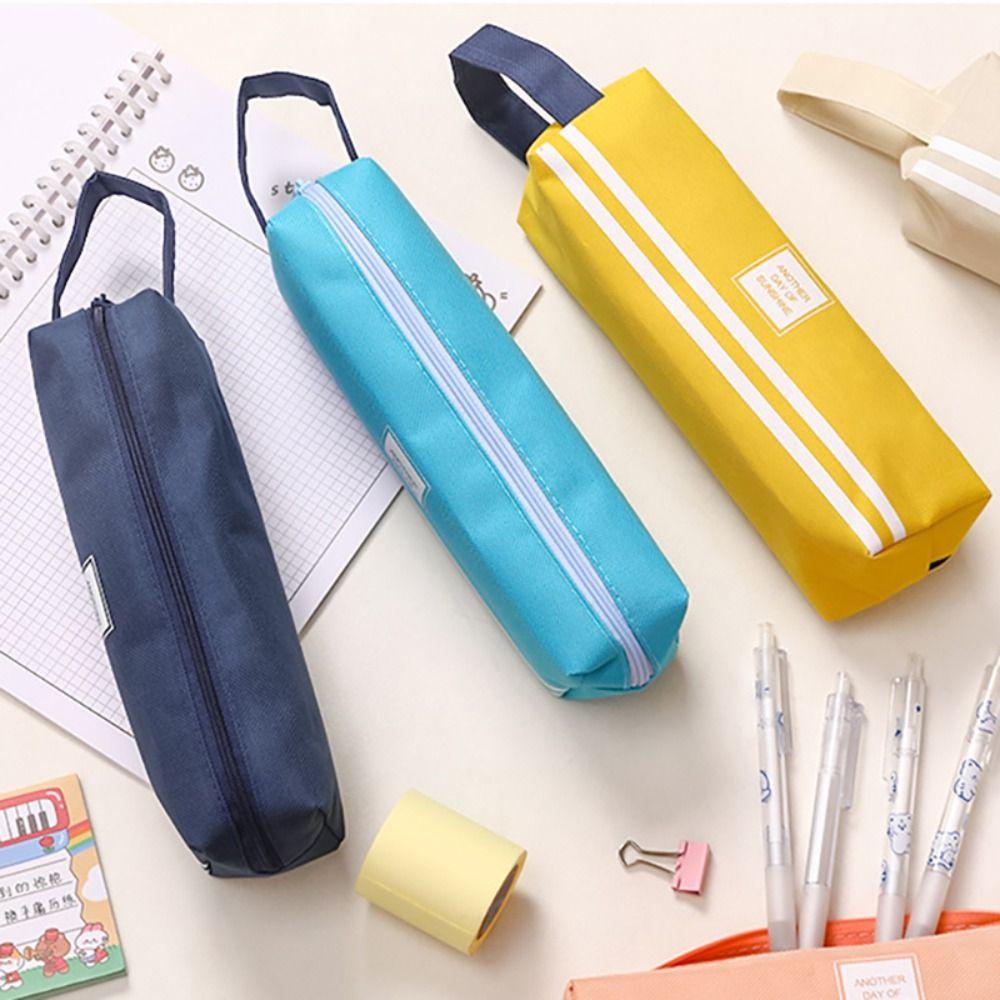 Холщовый пенал большой вместимости, сумка для канцелярских принадлежностей, креативная сумка для ручек, студенческий