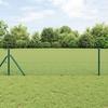 VidaXL Fence Post Set Set of 2 Green Metal 25 X 0.5 M 3351714