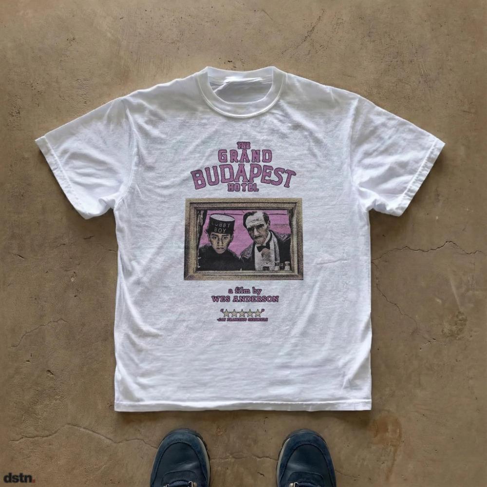 2026 Summer New Model Grand Budapest Hotel HighQuality Comfortable Breathable Mens Printed Roundneck TShirt