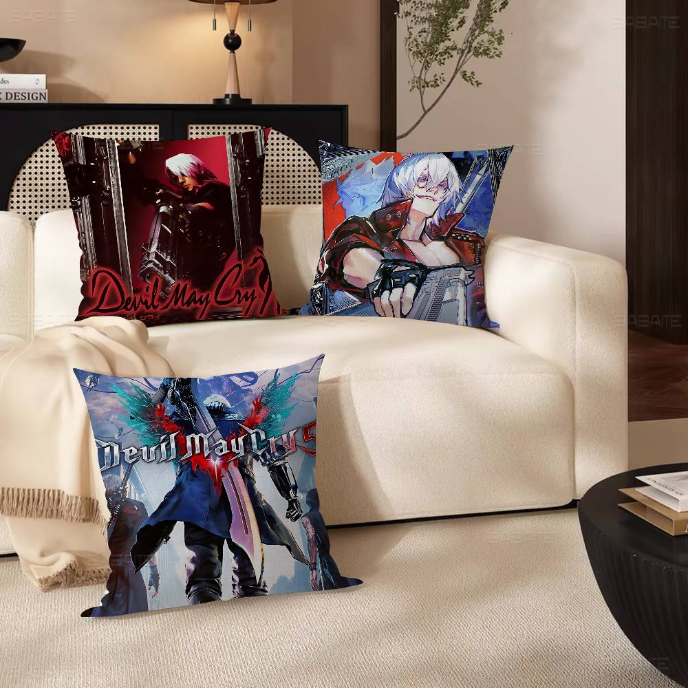 Классические D-Devil M-May C-Cry Игровые Подушки Мультяшные Декоративные Для Дивана Дома Двусторонние Короткий Плюш Милые