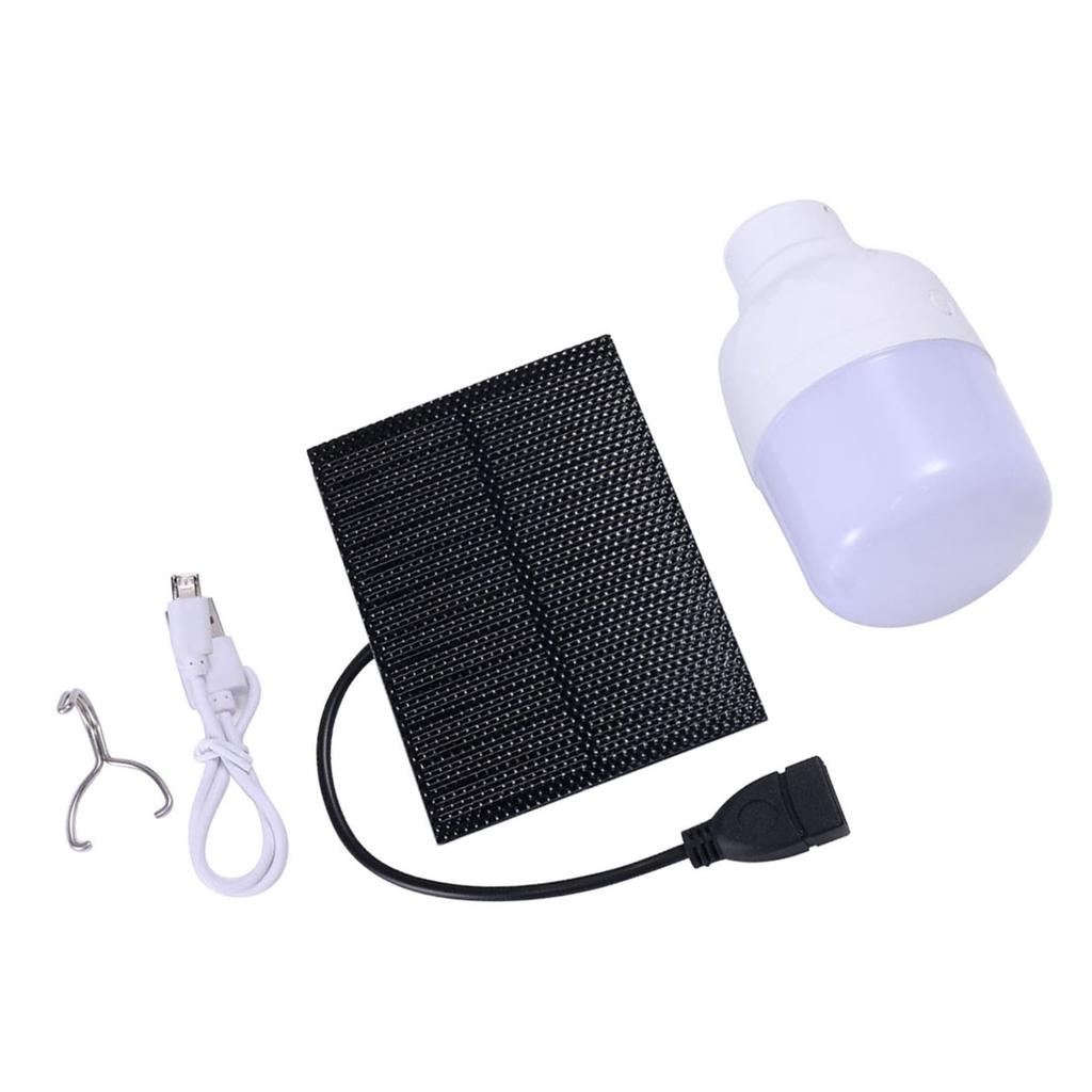 Monocrystalline Silicon Solar Panel LED Solar USB Rechargeable Light Kit for Indoor and Outdoor Hiking Camping Fishing