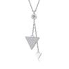 Ожерелье Ashley Jewelry, Стерлинговое серебро 925 пробы, Кулон в форме треугольника, Стильный и простой дизайн для женщин (чистый)