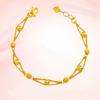 Pure Gold Color Bracelets & Bangle for Women,18k Gold GP Ball Beads Bracelet 16+3cm,fashion Gold Bracelet,women / Girls Bracelet