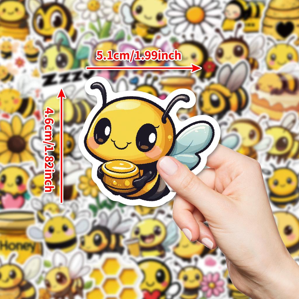 New 50 Cute Cartoons, Commuter Bee Stickers, Children's Reward Stickers, Cute Decorative Mobile Phone Case Stickers