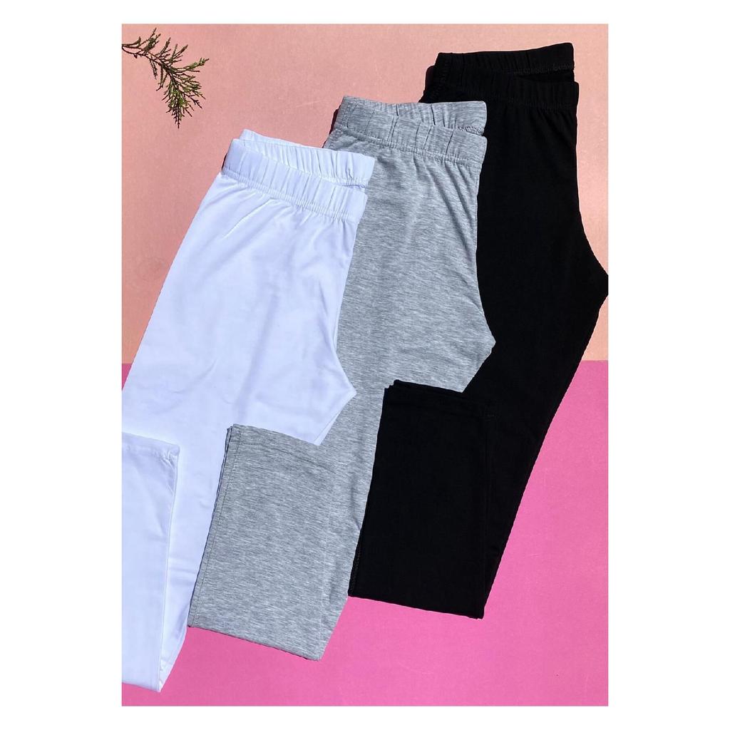 Хлопок, 3 предмета с нормальной талией — черный, белый и серый цвет — базовые короткие байкерские шорты/колготки