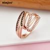 SIMJOO Цирконовое кольцо Женское модное индивидуальное волнистое кольцо