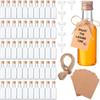 10/30/50/100Pcs Mini Plastic Wine Bottle Suit 1.7 Oz Portable Clear Juice Bottle Cereal Bottle Christmas Party Decorative Bottle