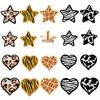 Cross-Border Love Retro Heart Leopard Star Applique Patch