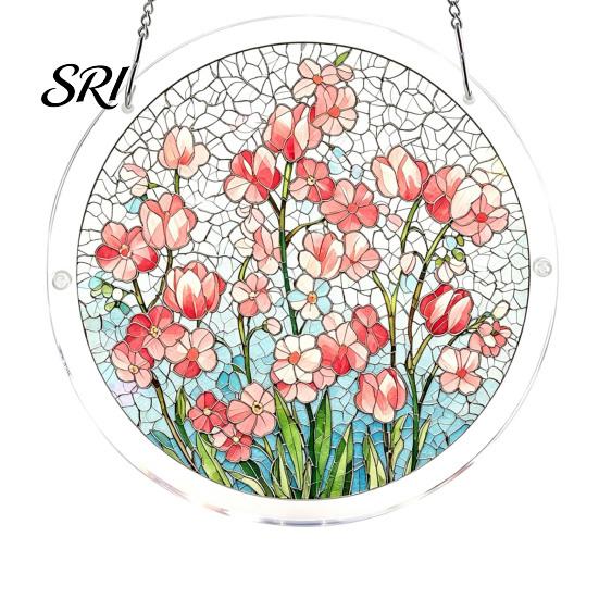 Unique Acrylic Puzzle Pieces Jigsaw Suncatcher Stained Glass Window Hanging Ornament DIY Puzzles Sun Catcher Panel for Home Decor Gifts Mom Friends
