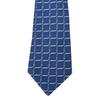Used HERMES tie Belt Pattern silk Blue Gentleman